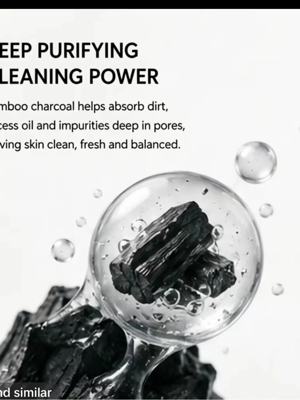 Bamboo Charcoal Clear Cleansing Cream - White